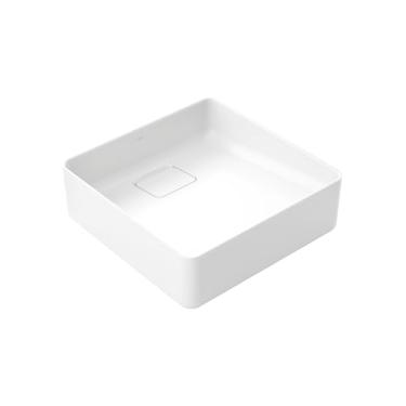 Imagem de Cuba de Apoio DocolFlow 40x40 12020505026 Quadrada Branca Esmaltada