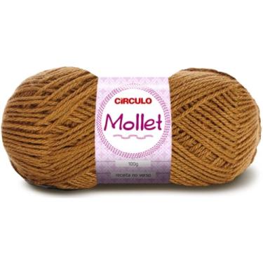 Imagem de Fio Mollet Círculo 100g 200m Lã Acrílica Tricô Crochê Artesanato Touca Cachecol Inverno Novelo (7447 - AVELÃ)