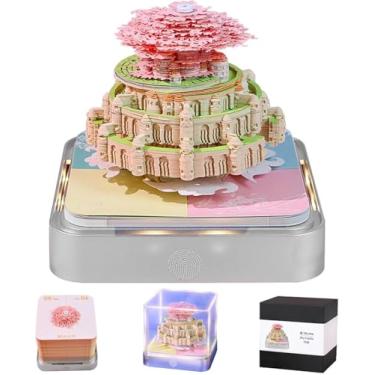 Imagem de Calendário 3D 2026 – Escultura de árvore de cerejeira em papel a laser com luz noturna de LED sensível ao toque, bloco de notas multifuncional, presente para decoração de mesa de inauguração de casa