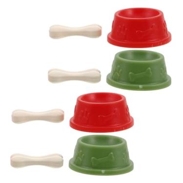 Imagem de Kisangel 8pcs Realistic Dog Bowl Model for Dollhouses Mini Pet Food and Water Bowls Accessories for Miniature Dogs and Cats Enhancing Playtime Creativity Interaction