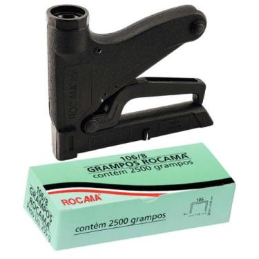 Imagem de Kit Grampeador Manual 106 / Caixa Grampo 106/8 - ROCAMA