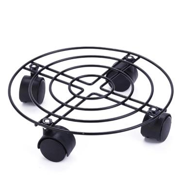 Imagem de Phefop Suporte para Plantas Rolantes, Rodas Redondas de Ferro de 27 Cm para Plantas Caddys Rolo de Boneca de Flores para Serviços Internos para Pátio Externo Interno Jardim Casa Varanda (Como