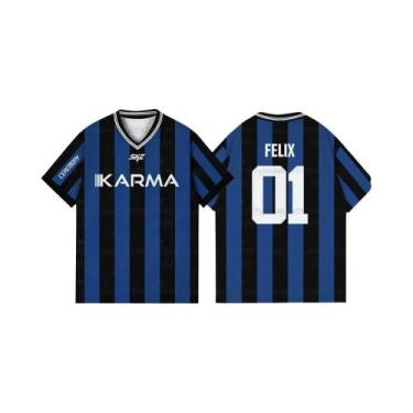 Imagem de Camiseta Oversize De Manga Curta Kpop Stay Karma Album Para Fãs - Feli