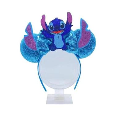 Imagem de Tiara Infantil Disney Stitch Mickey, Acessório Fofo Para Festa De Aniv