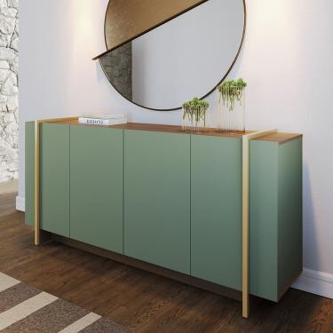 Imagem de Aparador Buffet Copacabana 160cm 4 Portas de Giro - SSX Multicoisas