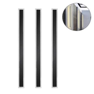 Imagem de Kit 3 Arandela Borda Luminosa Externa 80 Cm Corredor Led