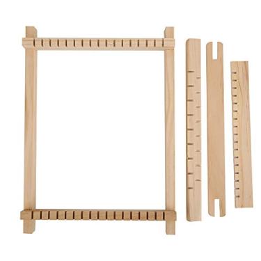 Imagem de GLOGLOW Máquina de Ferramentas e Acessórios de tricô, Mini Tear de tricô Artesanal DIY para Iniciantes, Com Acabamento Fino e Material de Madeira Maciça, ótimo Brinquedo Educativo para Crianças e Adultos