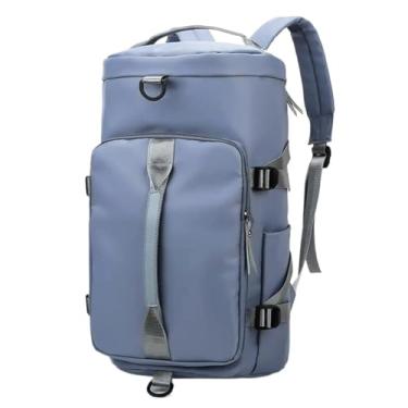 Imagem de FULNES Bolsa de armazenamento de grande capacidade, bolsa de viagem, bolsa de mão, à prova d'água, bolsa de mão Oxford feminina, Azul, One Size