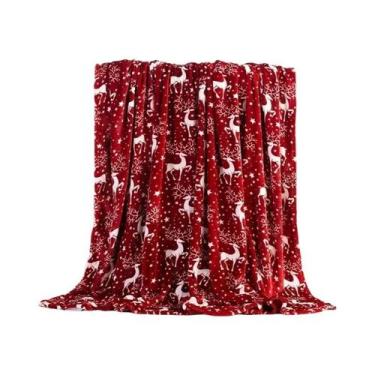Imagem de Cobertor De Natal Quente E Macio De Plush Para Inverno, Flanela Com Fl