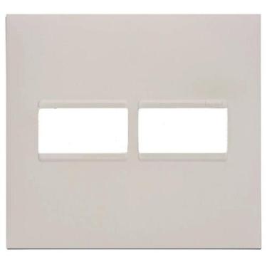 Imagem de Placa 4x4 2 postos Pial Plus+ Legrand branco acetinado 618511bc