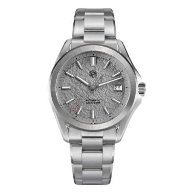 Imagem de San Martin Relógio masculino SN0129GC2/C3, 40 mm Gada Fashion Sport Relógio social masculino, 10 bar à prova d'água, NH35A relógios de pulso mecânicos automáticos de aço inoxidável, Cinza