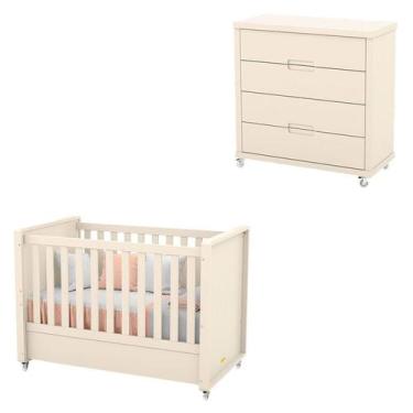 Imagem de Berço Americano e Gaveteiro Tutto New Off White - Matic - Matic Moveis