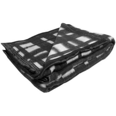 Imagem de Cobertor Casal Boa Noite Guaratinguetá Xadrez 180 X 220 cm, Preto