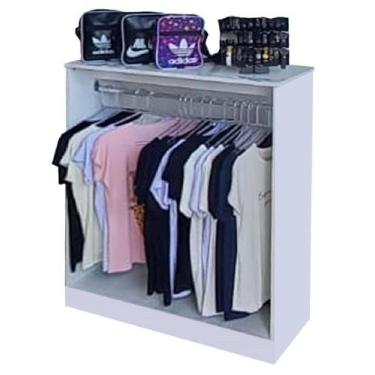 Imagem de Balcão Cabideiro Arara Pendurar Roupas Loja Closed Carol - Magia Móvei