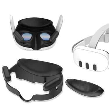 Imagem de JYXEREM Open Facial Interface for Meta Quest 3 – Ice Silk PU Cushion Pad with Air Circulation Design, Improves Comfort and Visibility, Not Compatible with Quest 3S or Official Dock