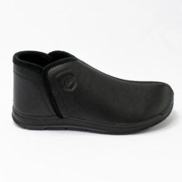 Imagem de Pantufa Masculina Pegada Microfibra Preto 166051-Masculino