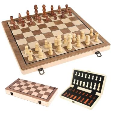 Imagem de Genérico Jogo de Xadrez Madeira 40x40 Cm Tabuleiro Profissional para 2 Jogadores, Idade Recomendada 6 Anos ou Mais