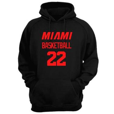 Imagem de Blusa Moletom Capuz Basquete Miami Basketball número 22 - Loja Click C