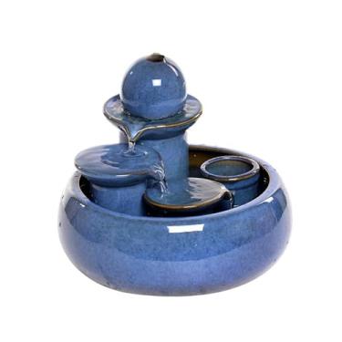 Imagem de Fonte de água de mesa para relaxamento de mesa com umidificador de roda de água corrente decoração para decoração de casa e escritório