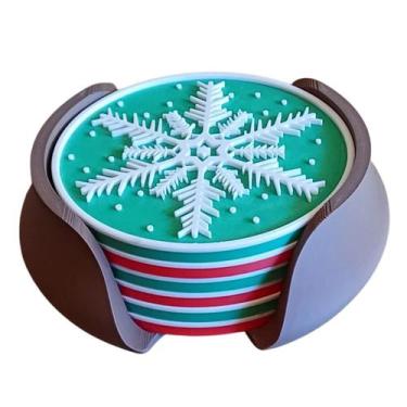 Imagem de Porta Copos Natalino Mesa Posta e Ceia de Natal - 3D Verso