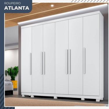 Imagem de Guarda Roupa Atlanta 6 Portas 6 Gavetas em MDP Benetil Moveis