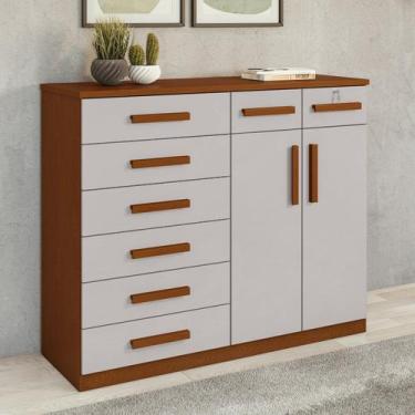 Imagem de Cômoda para Quarto 8 Gavetas e 2 Portas Toronto - Móveis Lopas