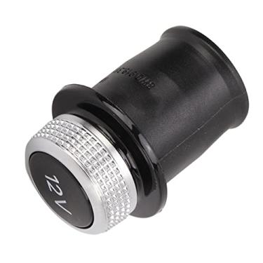 Imagem de Cosiki Tampa de Plugue de Isqueiro de Carro Cromado de Adequada para - Capa de Prata Preta à Prova de Poeira para Cabriolet 2015-2017