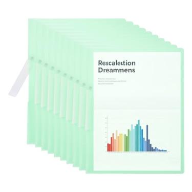 Imagem de PATIKIL Pacote com 15 capas de relatório transparentes com clipe giratório, pastas de apresentação frontais de 30 x 23 cm, fichário de documentos com capacidade de 100 folhas para projeto de