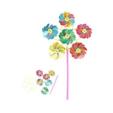 Imagem de Catavento Colorido 3D De Desenho Animado Para Decoração De Casa, Jardi