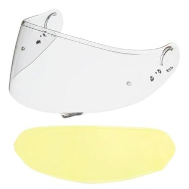 Imagem de YMTSGEQ Viseira de capacete GT Air 2 + película antiembaciamento, CNS-1 viseira de capacete com proteção UV resistente a arranhões viseira para GT-Air 1/2, Opticson, Neotec1 (transparente + filme