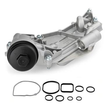 Imagem de Adaptador de montagem do filtro do refrigerador de óleo do motor com junta, inserção de filtro, tampa para Chevrolet Cruze Sonic Malibu Aveo, para Buick Cascada, para Pontiac G3, para Saturn Astra