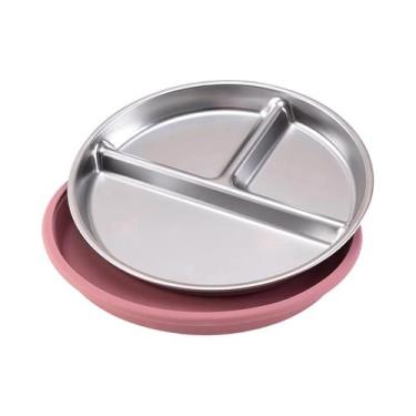 Imagem de Prato De Aço Inoxidável Para Crianças Com Sucção Destacável, Tigela De