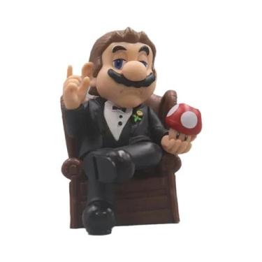 Imagem de Boneco De Ação Super Mario Padrinho Coringa Com Cadeira, Modelo Em PVC