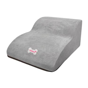 Imagem de ＡＷＨＡＯ Escada para Animais de Estimação com 2 Degraus, Versátil, Leve, com Base Antiderrapante, Escada para Sofá para Filhotes, Rampa para Cães em Sofás, Cam, Cinza