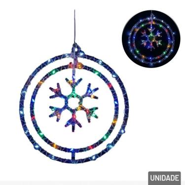 Imagem de Enfeite Circular Luminoso 32cm 47 LED 8F Bivolt - Tudo em Caixa