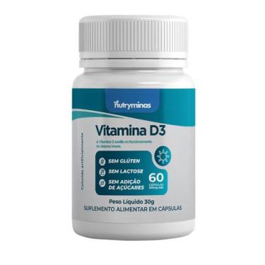 Imagem de Vitamina D3 Nutryminas 60 Cápsulas  Suplemento Alimentar
