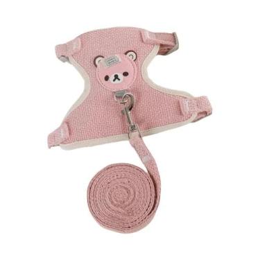 Imagem de Coleira Peitoral Respirável Anti-Puxão Ajustável Para Hamster, Porquin