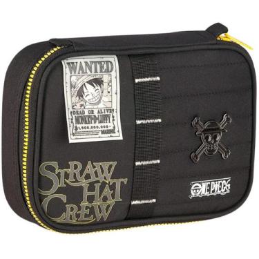 Imagem de Estojo Estampa Anime One Piece Organizador Escolar 36 Canetas Lápis Bo