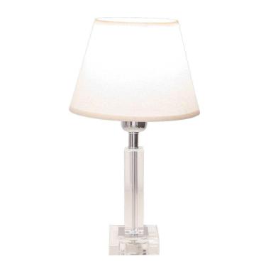 Imagem de Base para Abajur Kristalo 8cm 8cm 27cm 1xe27 40w Lumiere Cromado/Transparente