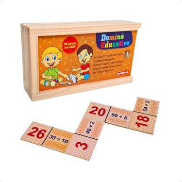 Imagem de Jogo de Divisão 28 peças Pedagógico Matamética Escolar Infantil Brinqu