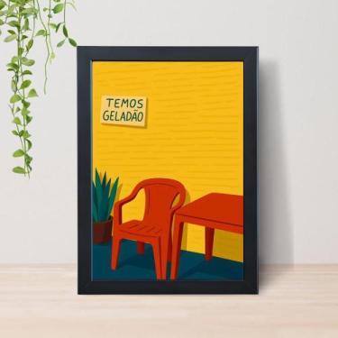 Imagem de Quadro Brasilidades Arte Brasileira A4 C/ Moldura e Vidro 17 Cor: Pret