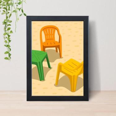 Imagem de Quadro Brasilidades Arte Brasileira A4 C/ Moldura e Vidro 16 Cor: Pret