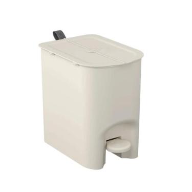 Imagem de Lixeira Coza Borboleta com Pedal 6 Litros Light Gray com Alça Cinza Ch