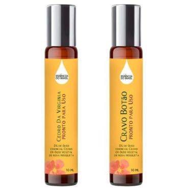 Imagem de Óleos Essenciais Prontos Cedro E Cravo Roll On 10Ml - Essência Do Bras