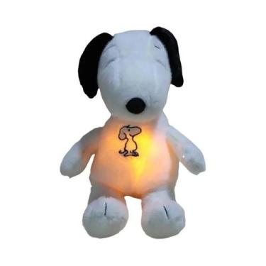 Imagem de Boneco De Pelúcia Snoopy Branco Para Bebês Com Música Calmante E Luz, 