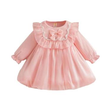 Imagem de Vestido Estilo Princesa Para Menina Com Laço Doce, Roupas Infantis Par