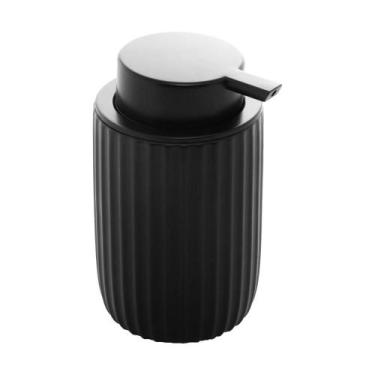 Imagem de Porta Sabonete Líquido Lyor Nórdico de Cerâmica Preto 300ml