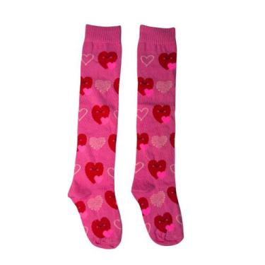 Imagem de Meia 5/8 infantil para meninas com elastano selene, 29 a 34, Pink