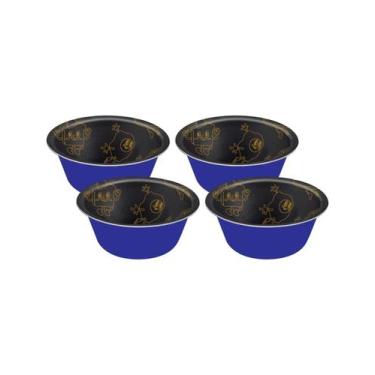 Imagem de Conjunto de Formas para Cupcake Tramontina Groovy Breakfast Azul 4 pçs