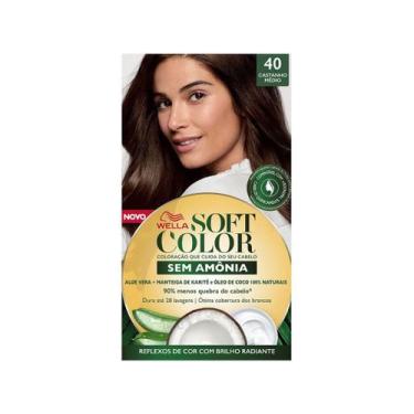 Imagem de Tintura Soft Color Castanho Médio 40 125g - Wella, Castanho Médio